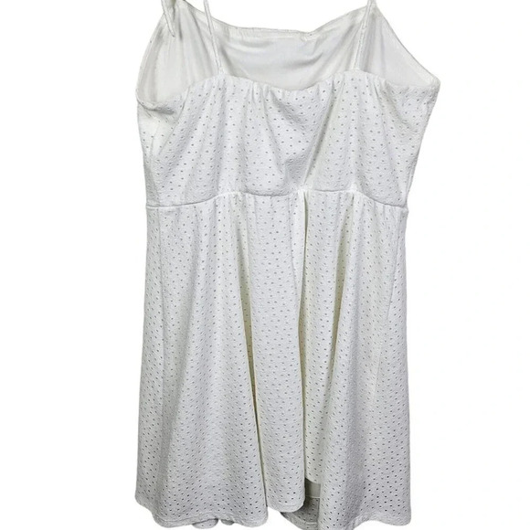Speechless Womens/Juniors‎ White Eyelet Sundress Size Medium Tie Straps - Picture 7 of 9